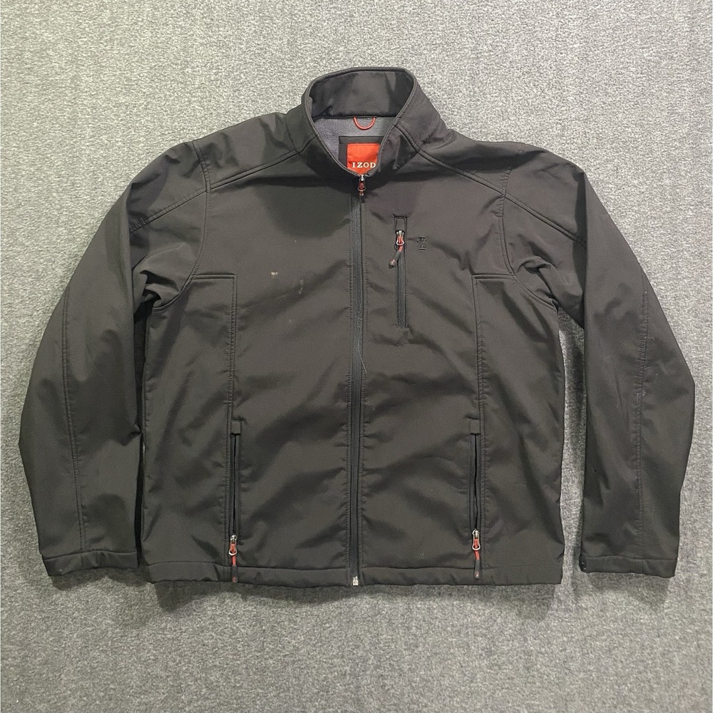 Izod  Jacket Men's Dark Gray Full Zip Size XL SEE PICTURES DETAILS